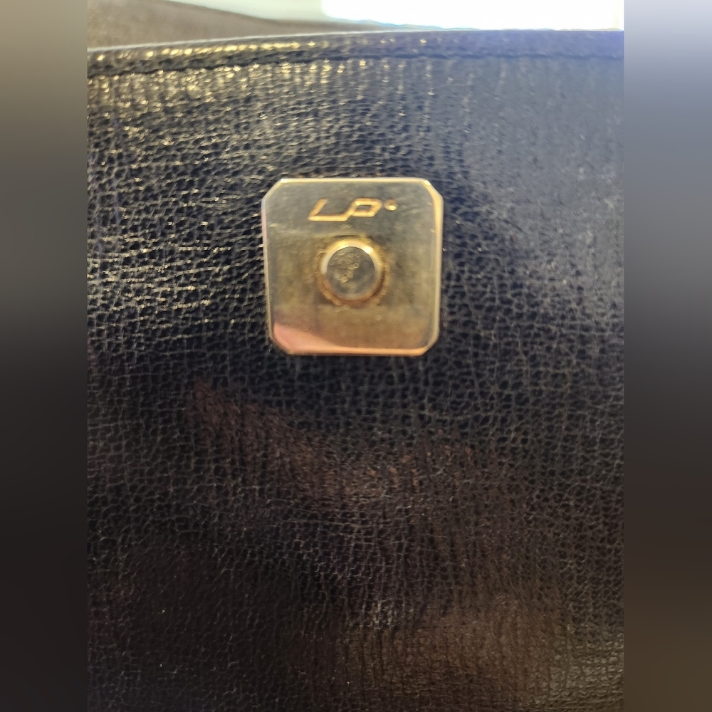 RARE VINTAGE FENDI ROMA 1970s/80s Black Leather Structured Top-Handle Box Bag - Picture 5 of 15